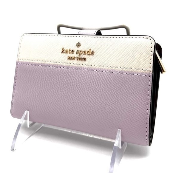 Kate Spade Madison Medium Compact Bifold Wallet Lilac Moon (NWT)